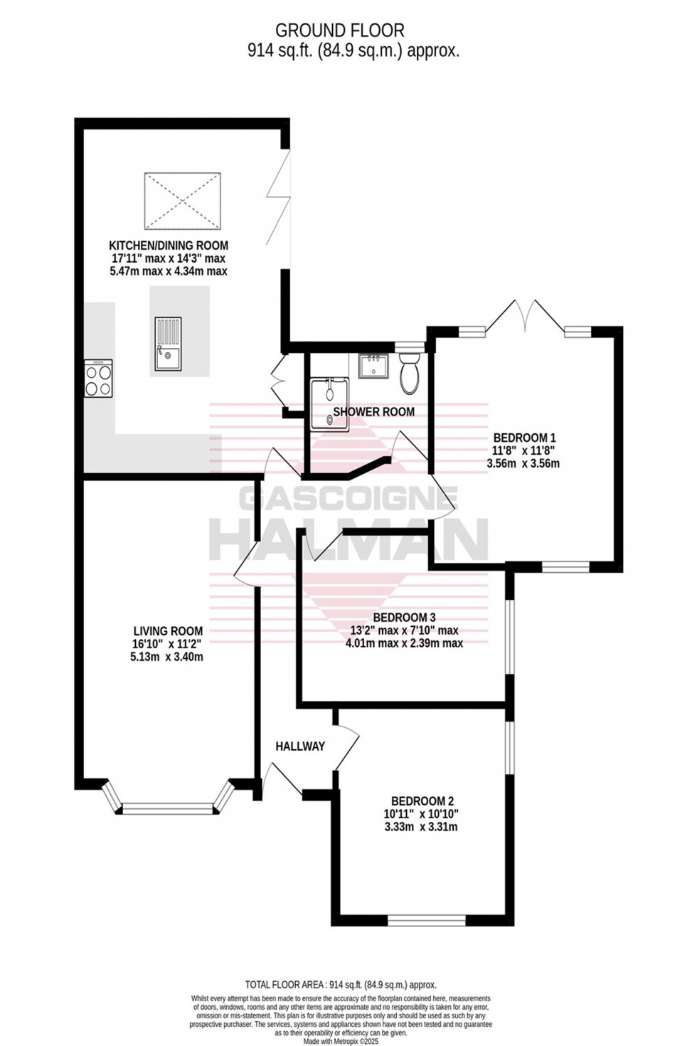 Floorplan for Shakespeare Drive, Cheadle, SK8