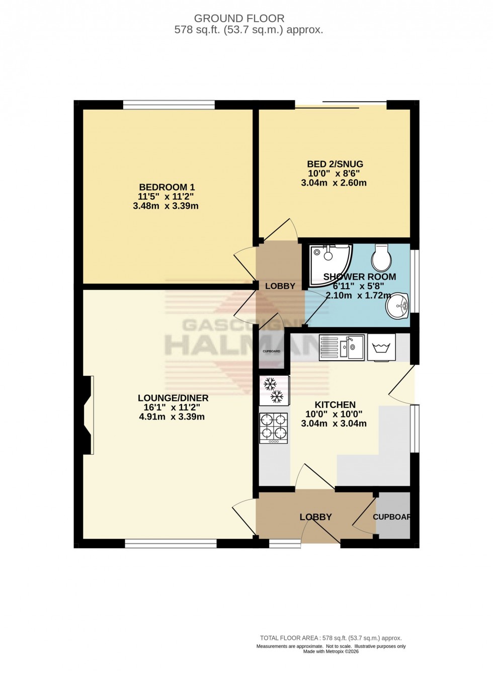 Floorplan for Slant Close, Glossop, SK13