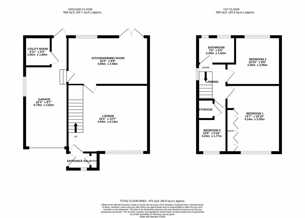 Floorplan for Deva Close, Poynton, SK12