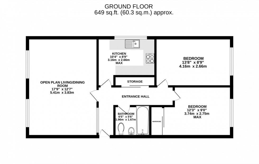 Floorplan for Mauldeth Close, Stockport, SK4