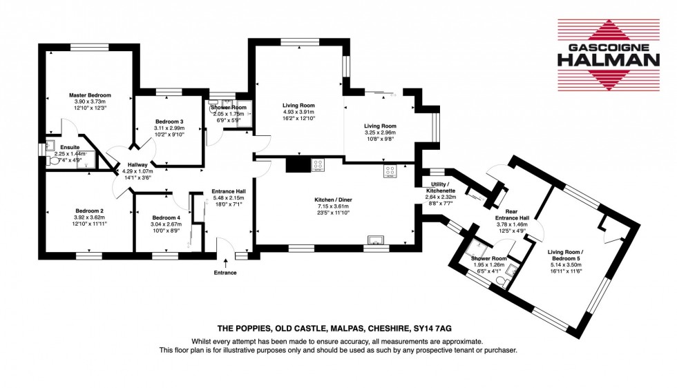 Floorplan for Oldcastle, Malpas, SY14
