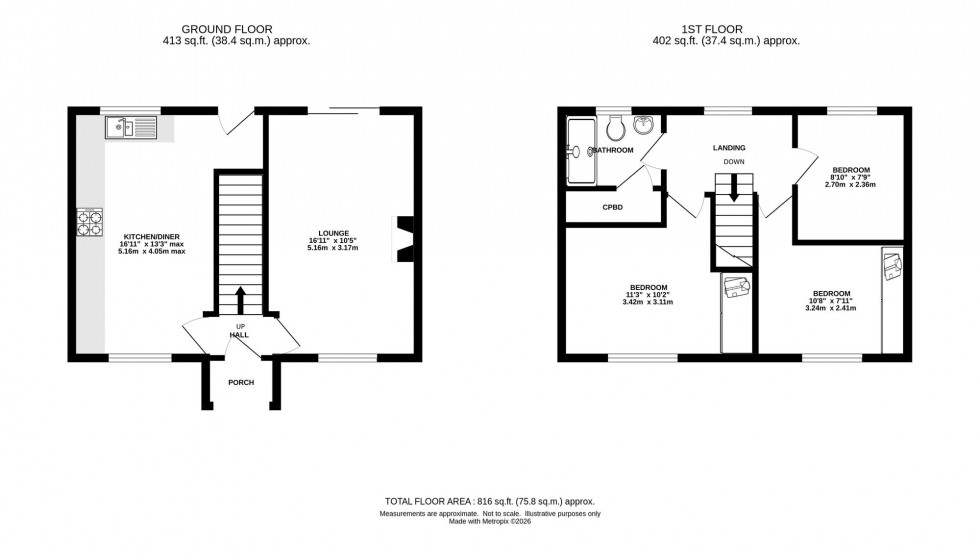Floorplan for Thornbrook Road, Chapel-En-Le-Frith, SK23