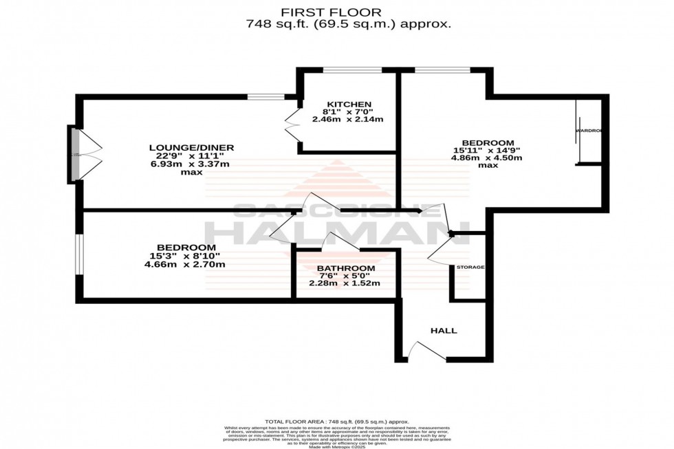 Floorplan for Whitehall Road, Sale, M33