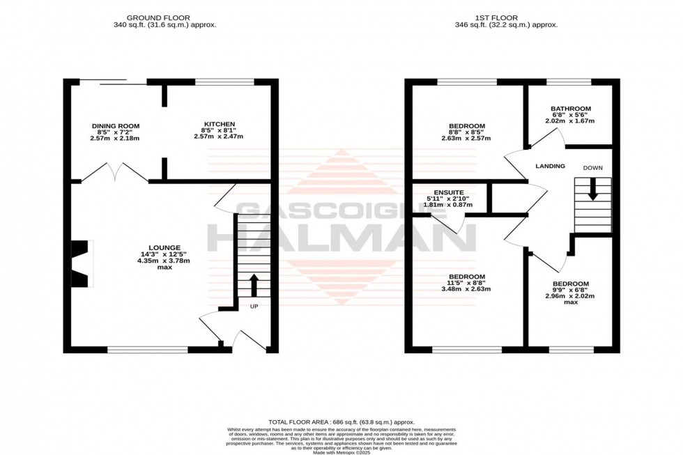 Floorplan for Hawkridge Drive, Manchester, M23