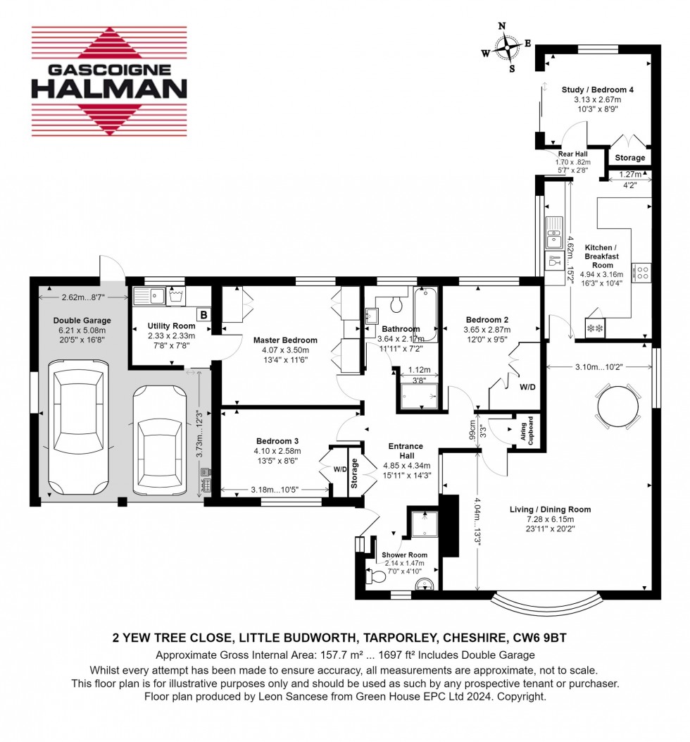 Floorplan for Yew Tree Close, Little Budworth, CW6