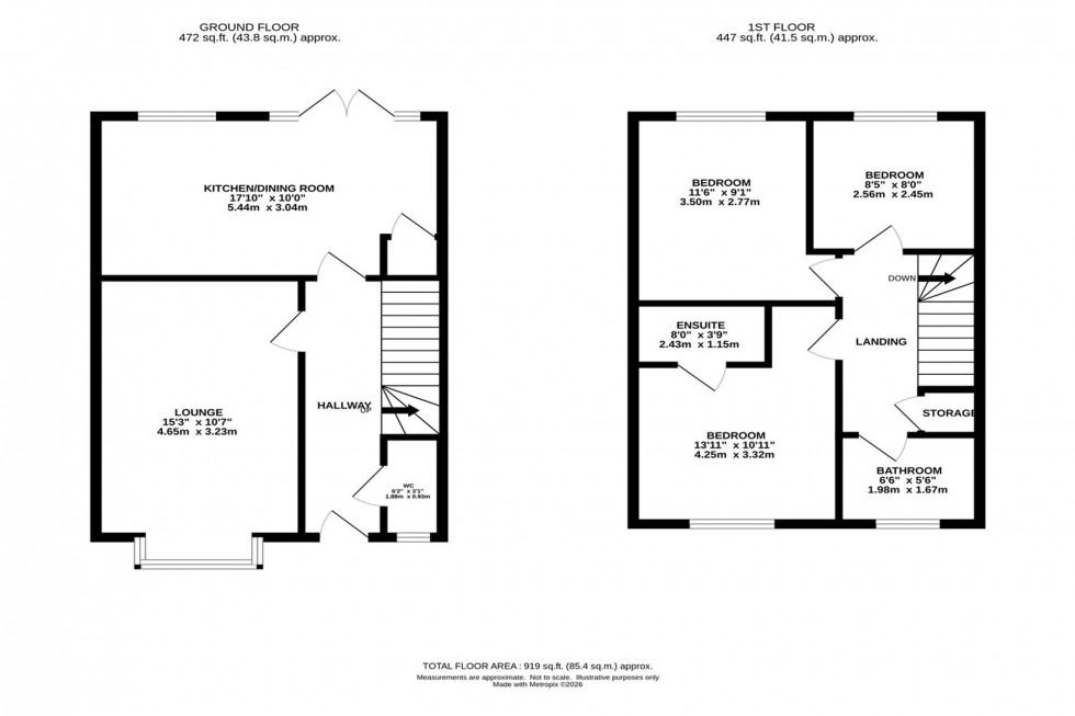 Floorplan for Wightman Avenue, Macclesfield, SK10