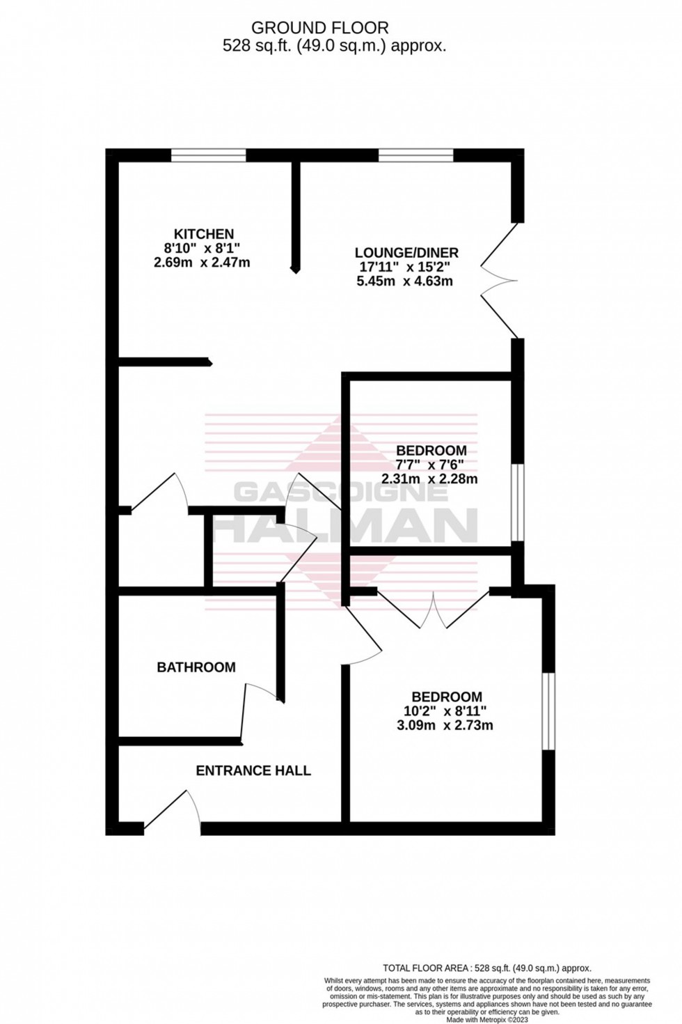 Floorplan for Downes Way, Keswick Court, M22