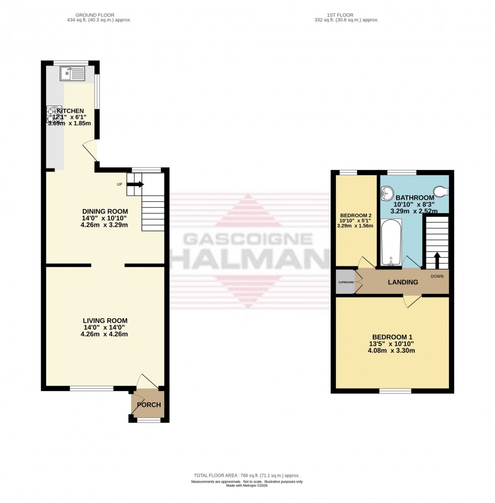 Floorplan for Brickfield Street, Padfield, SK13