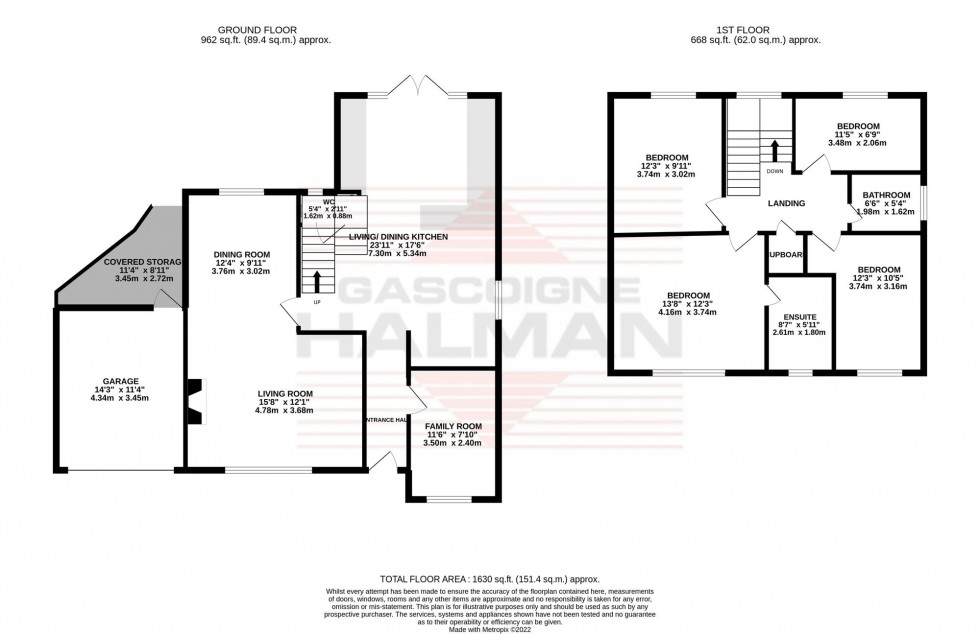 Floorplan for Radnormere Drive, Cheadle Hulme, SK8