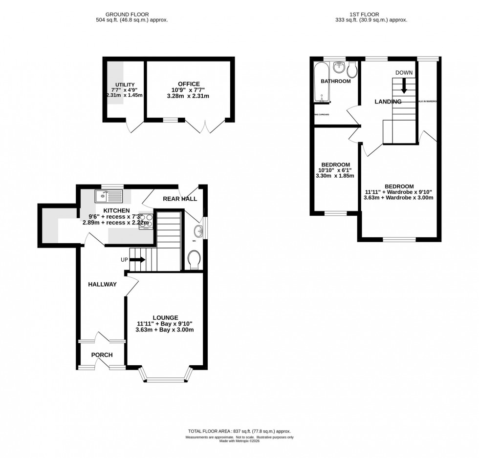 Floorplan for Middlewich Road, Holmes Chapel, CW4