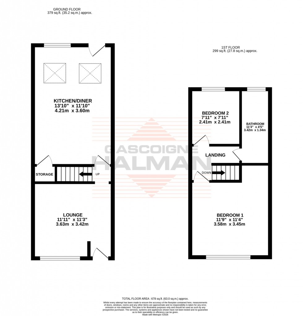 Floorplan for Dudley Road, Sale, M33