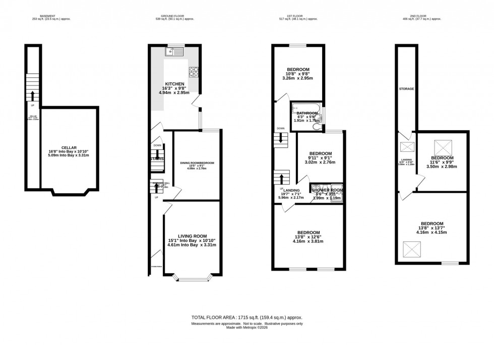 Floorplan for Lausanne Road, Withington, M20