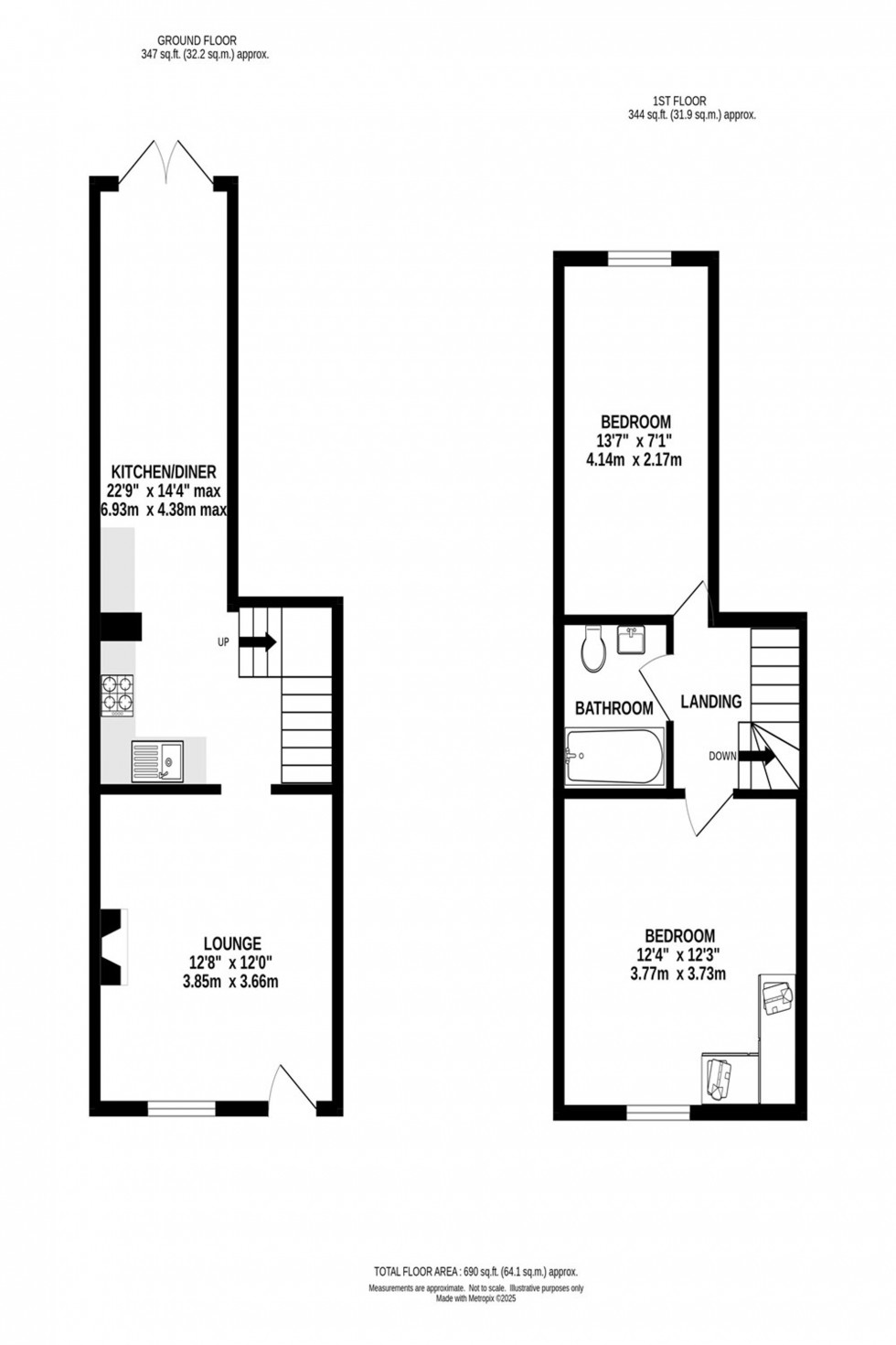 Floorplan for Tom Lane, Chapel-En-Le-Frith, SK23