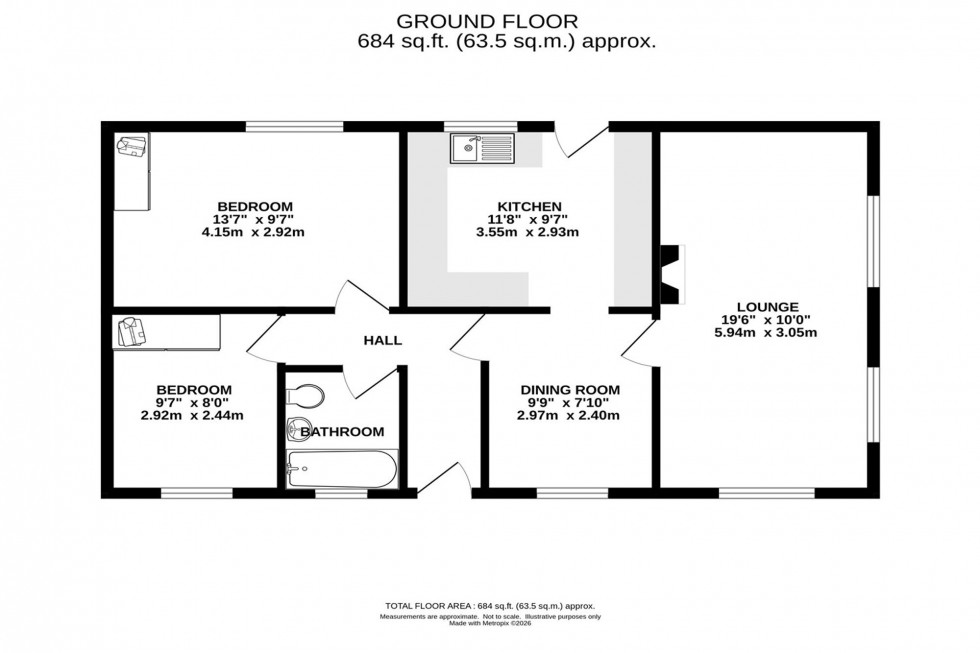 Floorplan for Whaley Bridge, Tunstead Milton, SK23