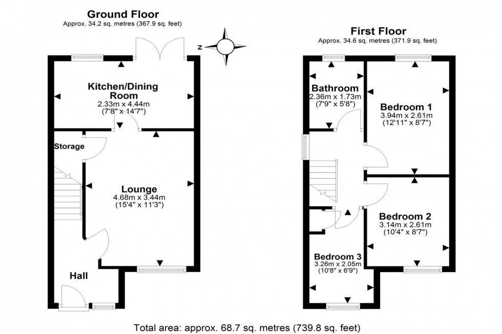 Floorplan for Waterside Drive, Frodsham, WA6
