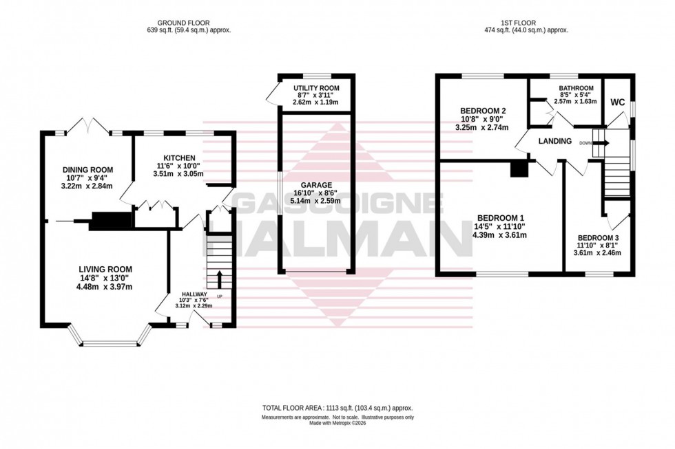 Floorplan for Syddal Crescent, Bramhall, SK7