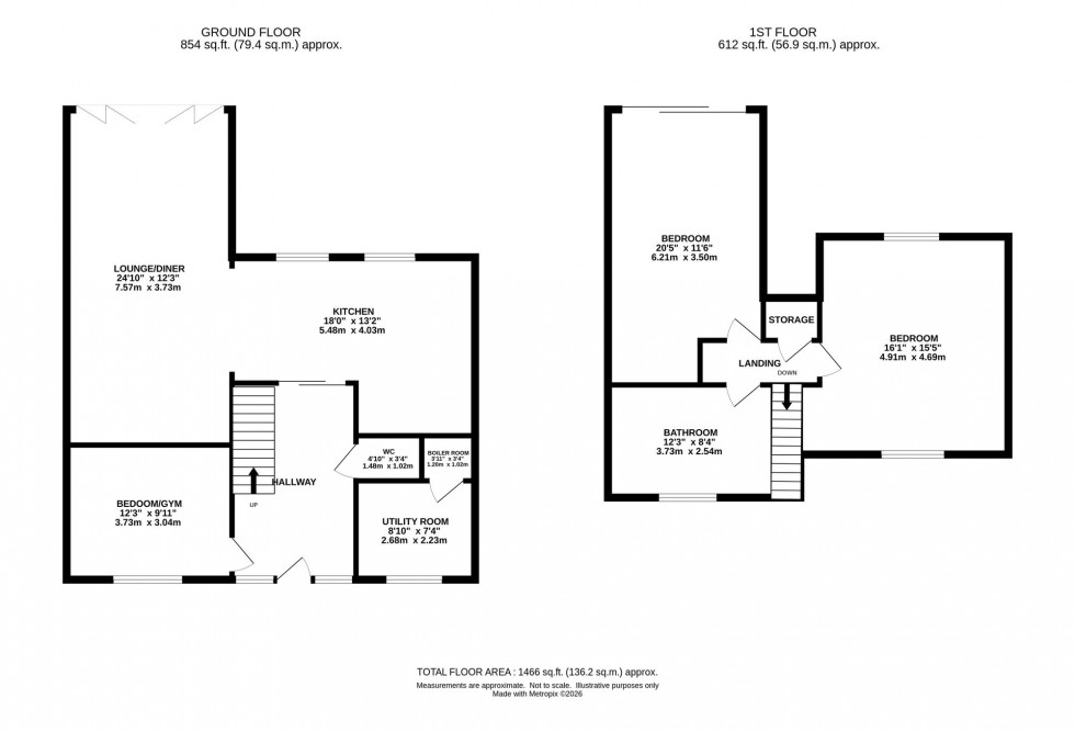 Floorplan for Parkside Lane, Mellor, SK6
