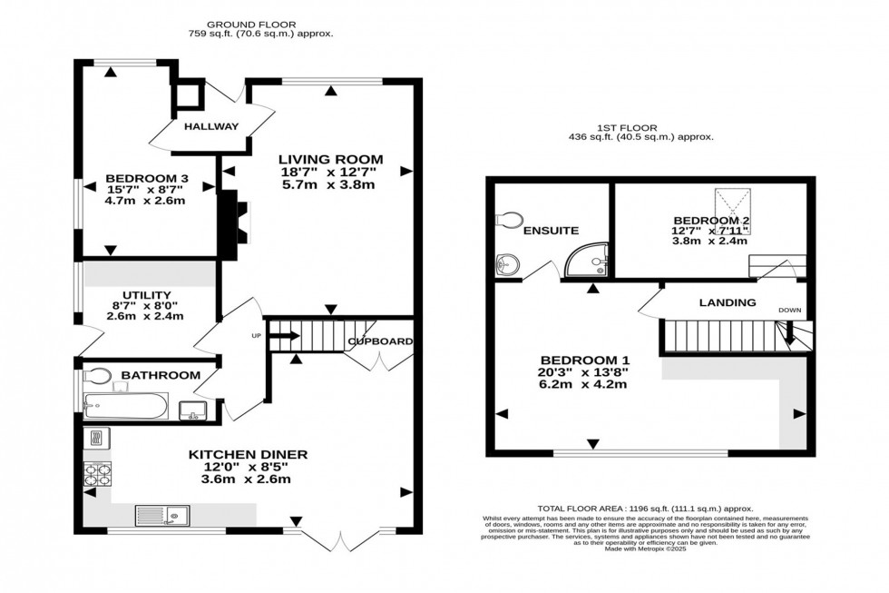 Floorplan for Buckfast Close, Hale, WA15