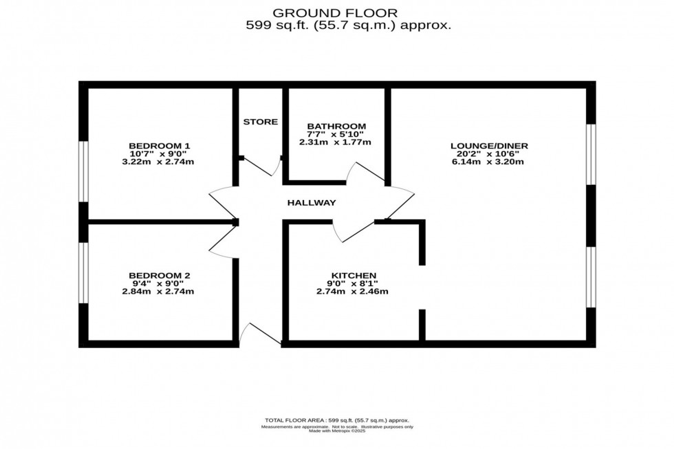Floorplan for Westbury Drive, Macclesfield, SK11