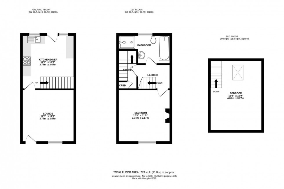 Floorplan for Burrfields Road, Chapel-En-Le-Frith, SK23