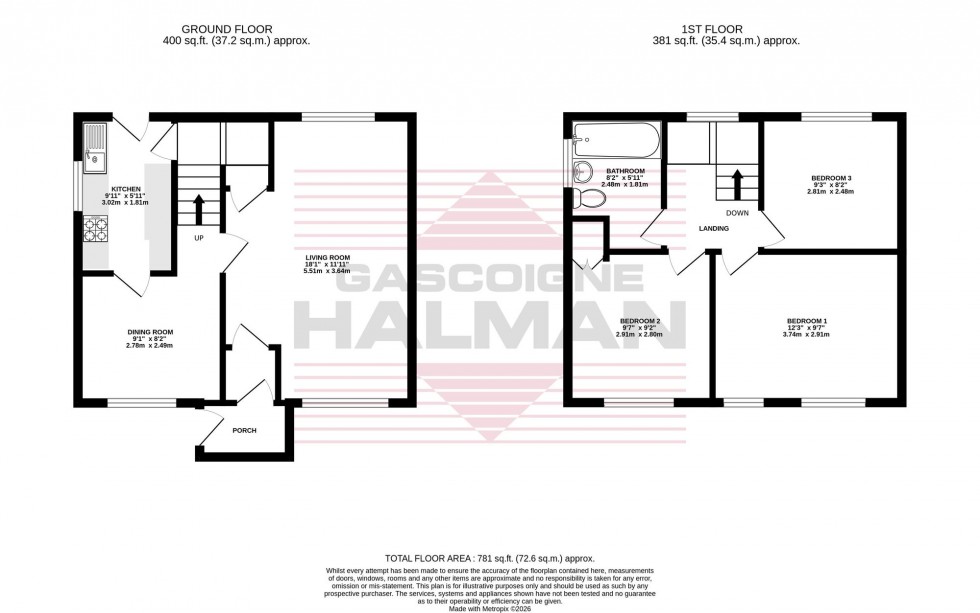 Floorplan for Oak Road, Cheadle, SK8