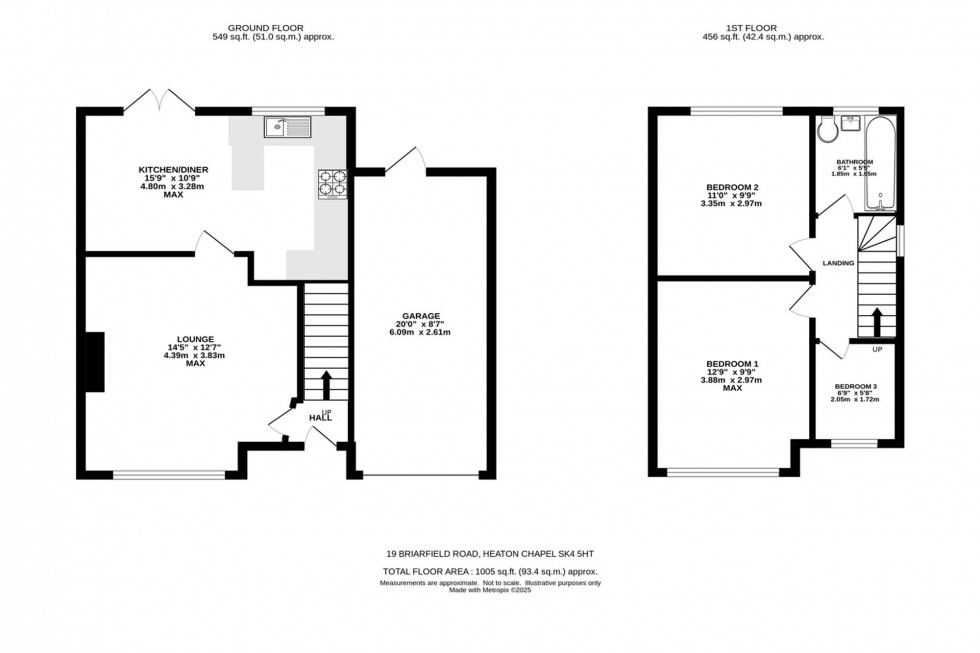 Floorplan for Briarfield Road, Stockport, SK4