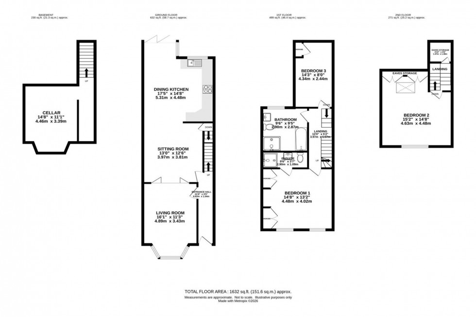Floorplan for Northen Grove, Manchester, M20