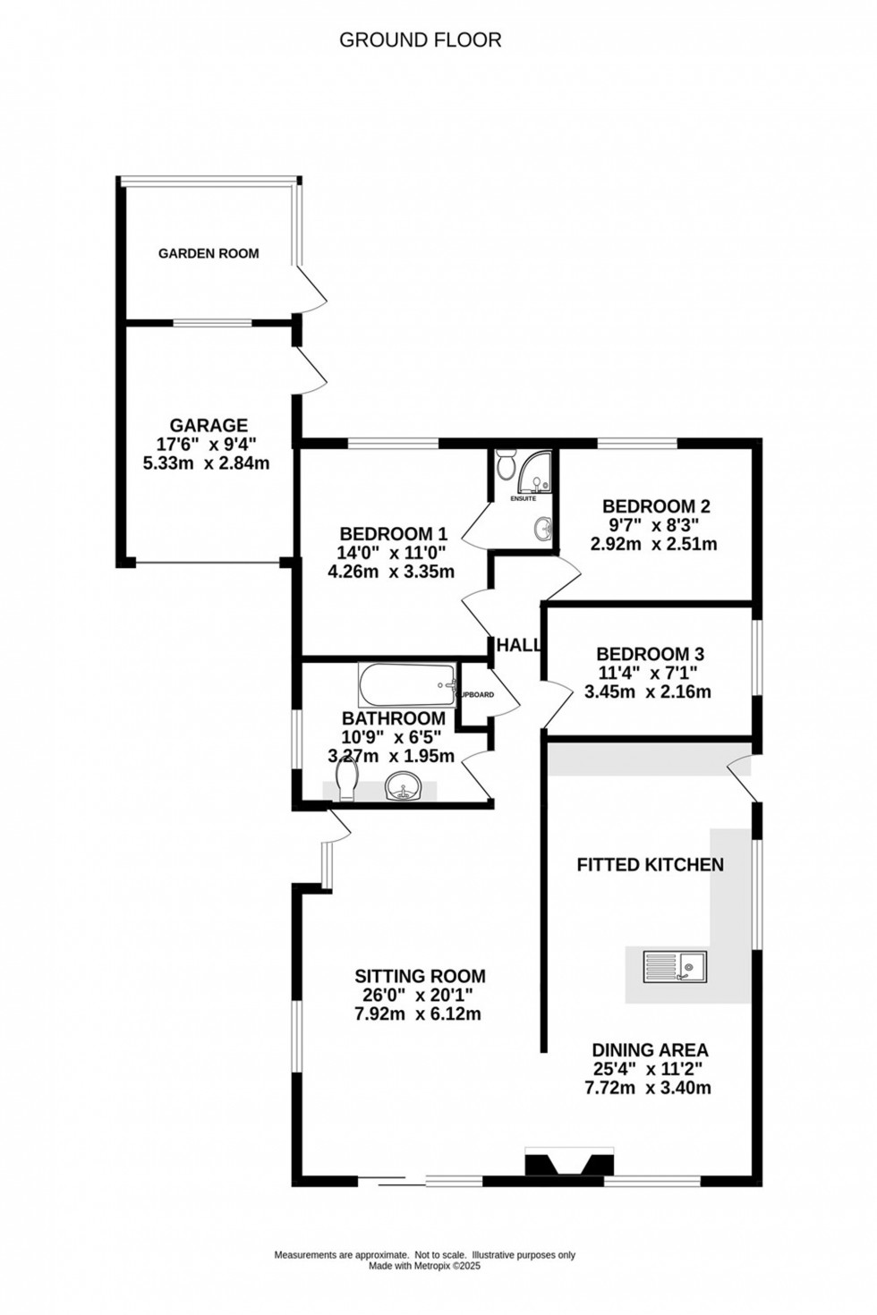 Floorplan for Craig Drive, Whaley Bridge, SK23