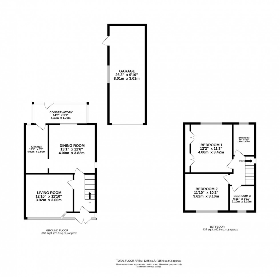 Floorplan for Chester Road, Grappenhall, WA4