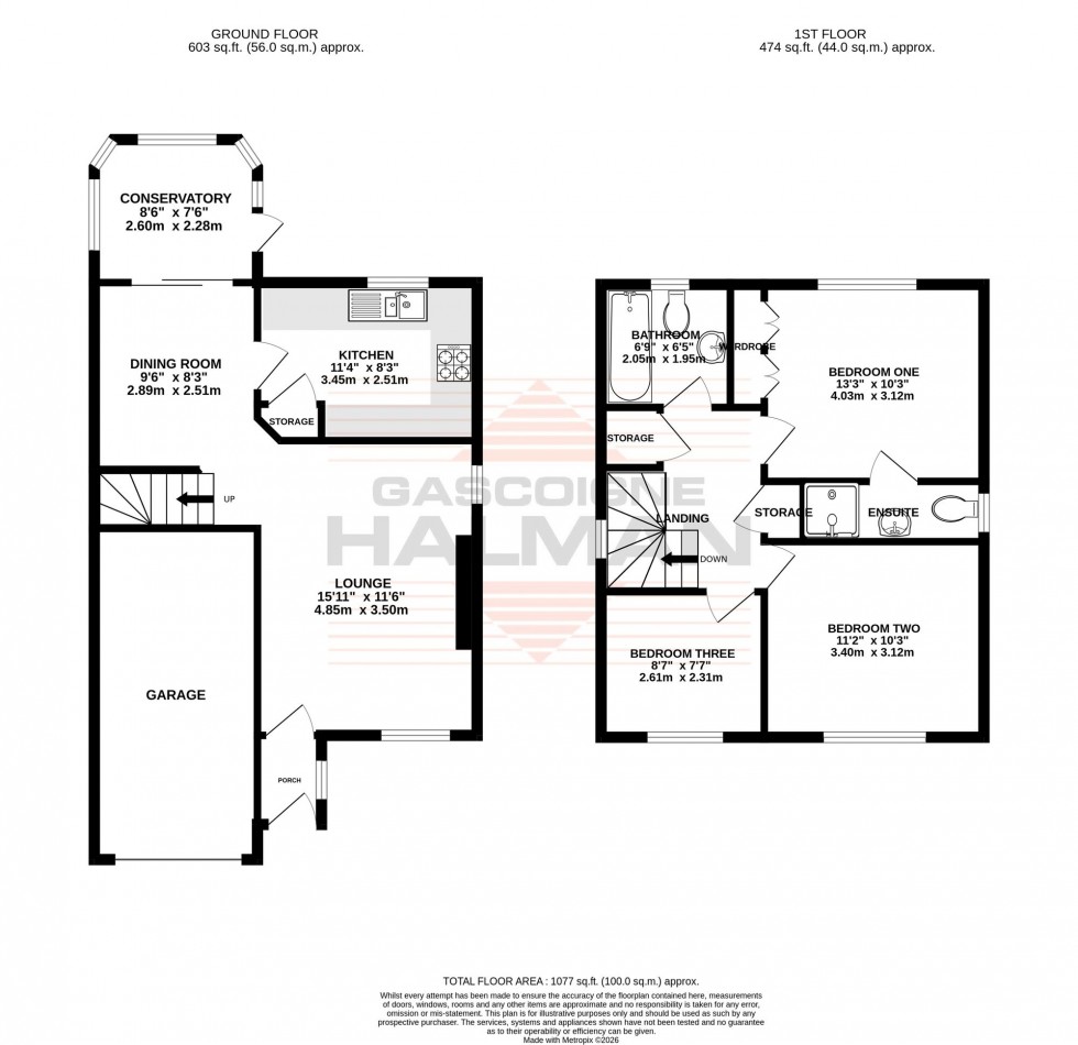 Floorplan for Charleston Close, Sale, M33