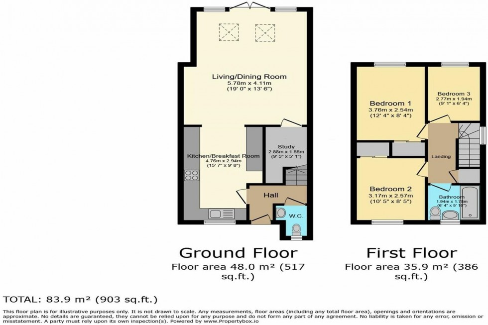 Floorplan for Brambles Chase, Cuddington, CW8
