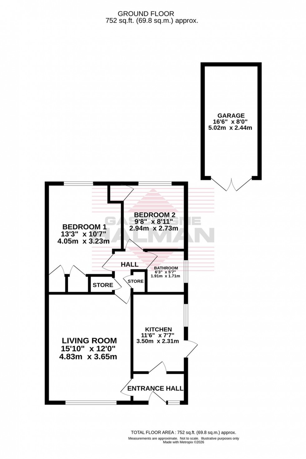 Floorplan for Fountains Road, Cheadle Hulme, SK8