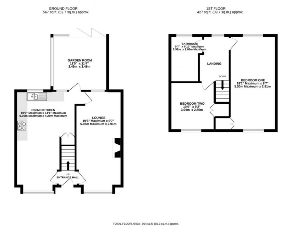 Floorplan for Kelsall Road, Ashton Hayes, CH3