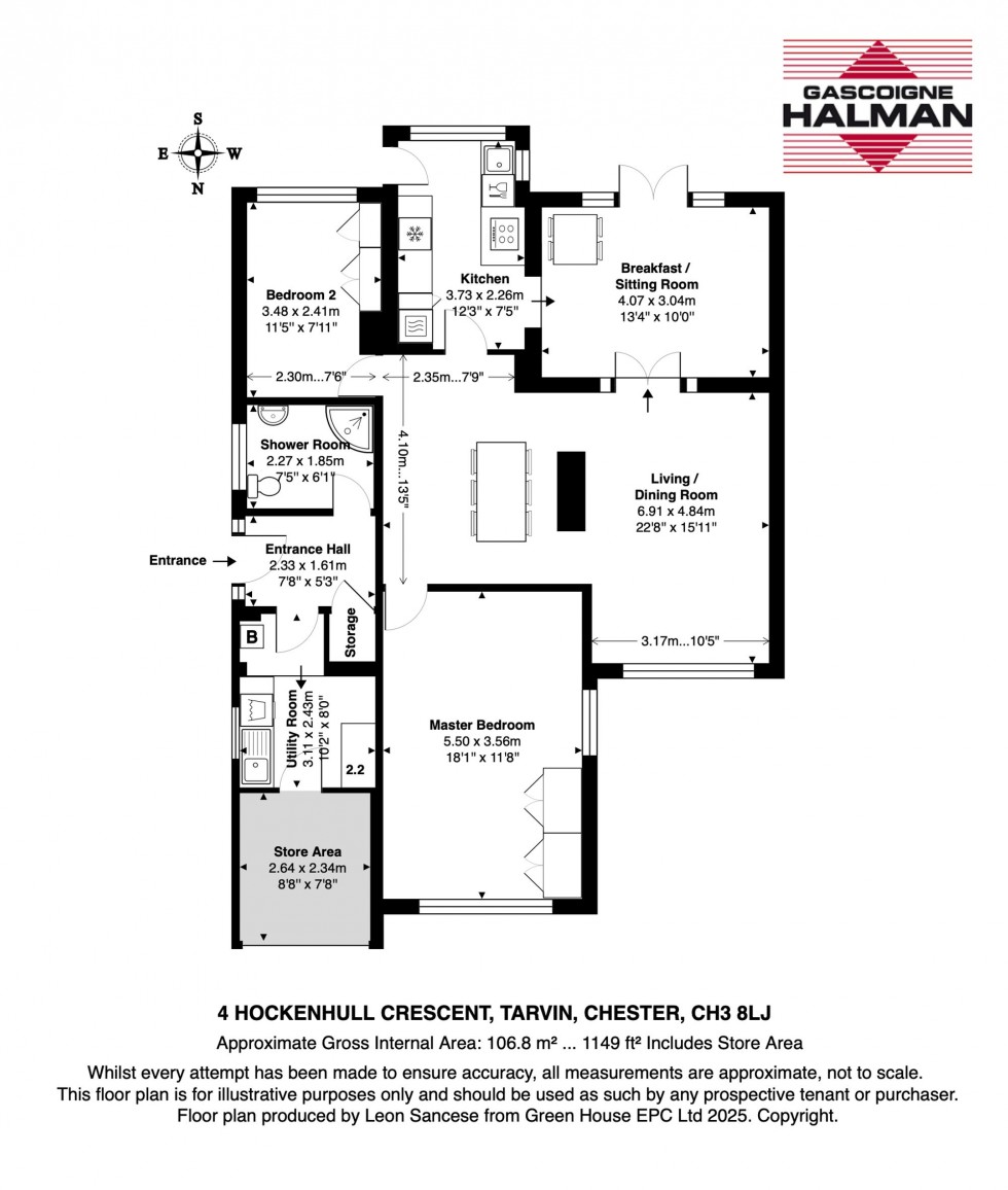 Floorplan for Hockenhull Crescent, Tarvin, CH3