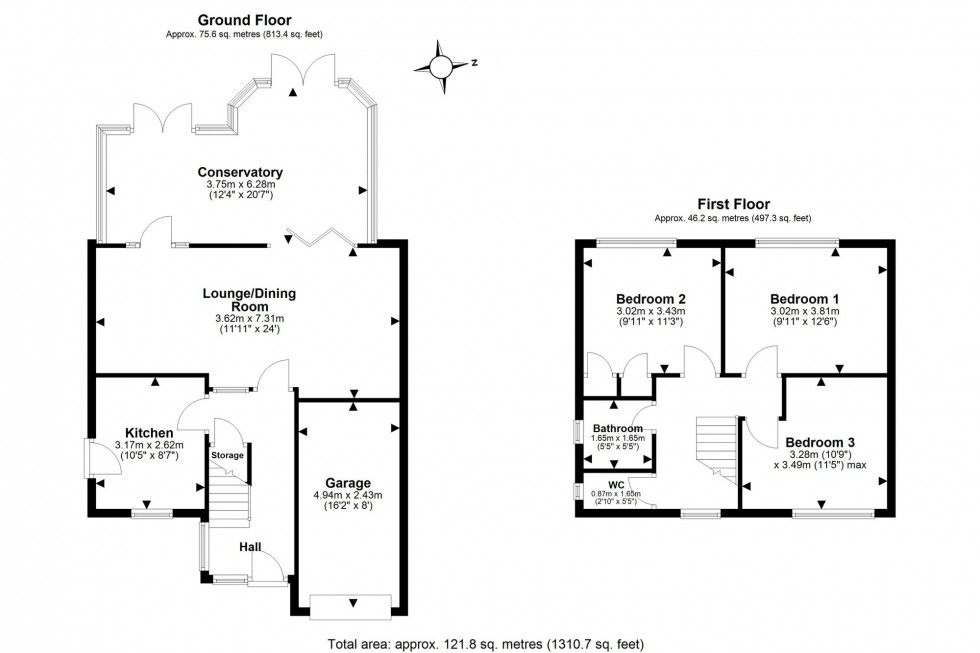Floorplan for Grasmere Road, Frodsham, WA6