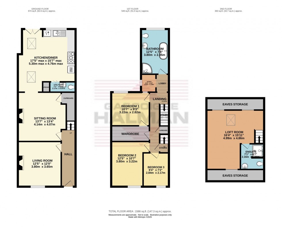 Floorplan for Sheffield Road, Glossop, SK13