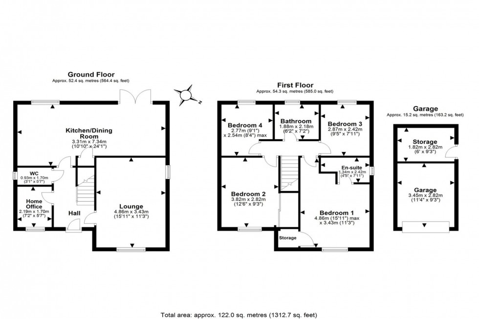 Floorplan for Redacre Close, Dutton, WA4