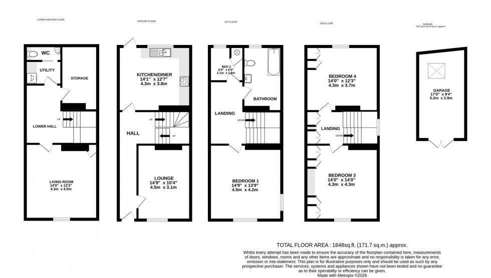 Floorplan for Richmond Road, Bowdon, WA14