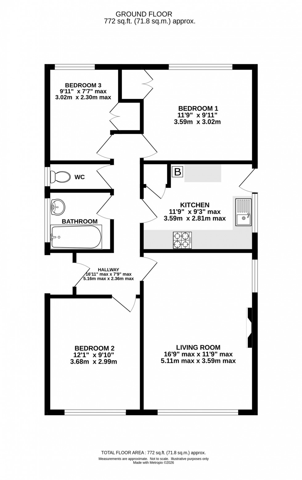 Floorplan for Mereheath Park, Knutsford, WA16