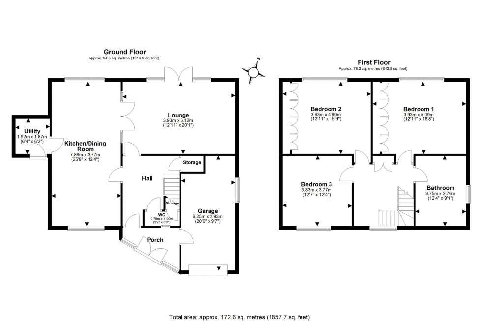 Floorplan for Orchard Close, Frodsham, WA6