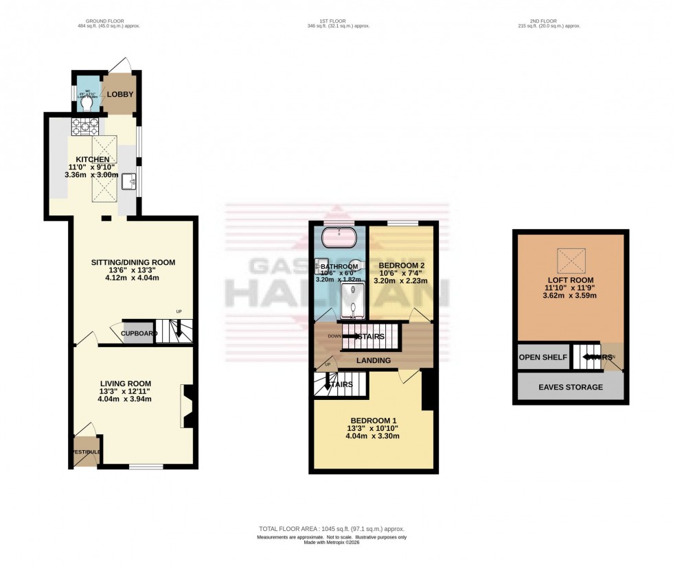 Floorplan for Pikes Lane, Glossop, SK13