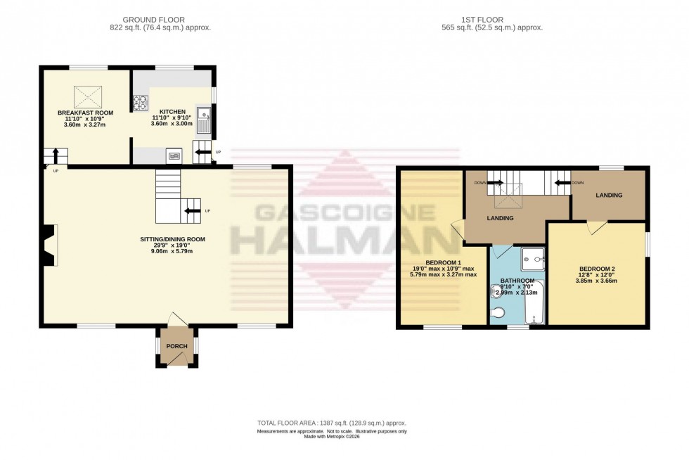 Floorplan for Temple Street, Padfield, SK13