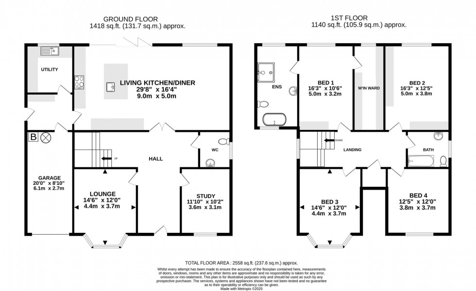 Floorplan for Carlton Road, Hale, WA15