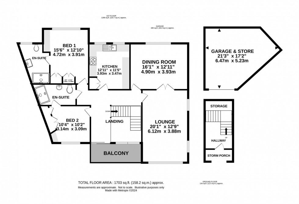 Floorplan for Delahays Drive, Hale, WA15