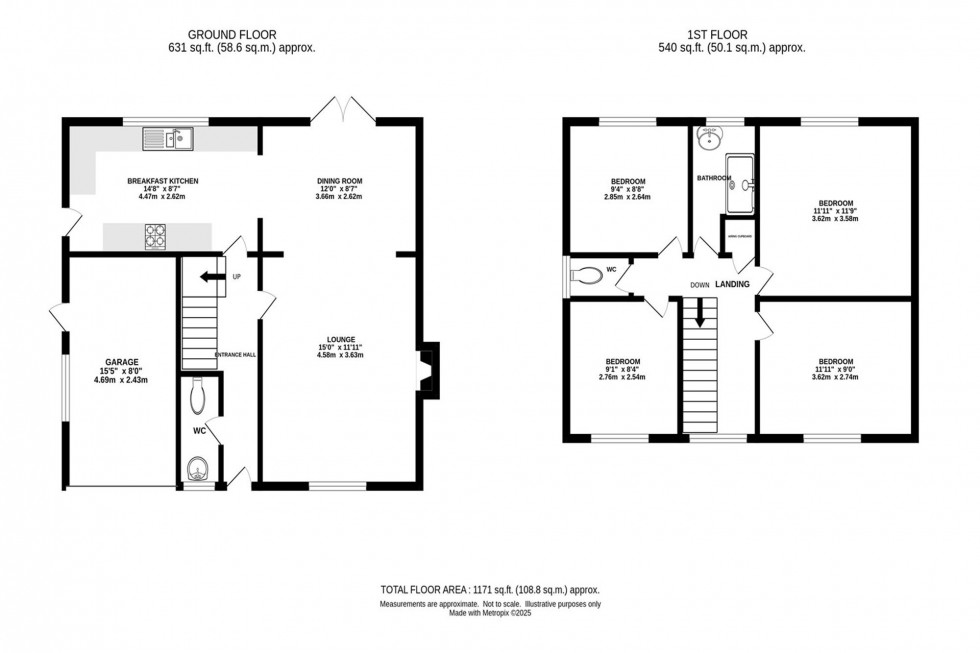 Floorplan for Eastgate Road, Holmes Chapel, CW4