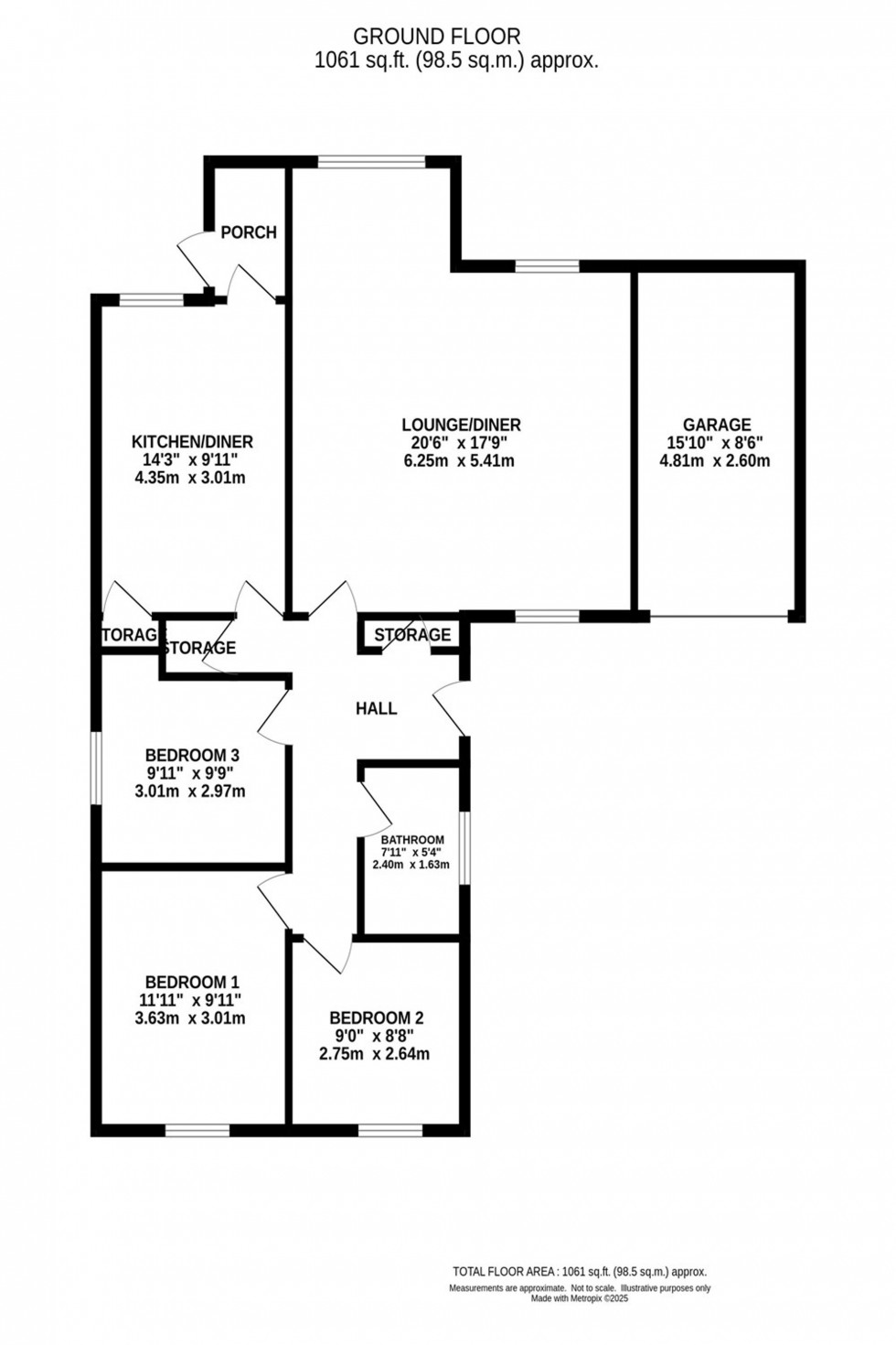Floorplan for Valley Road, Macclesfield, SK11