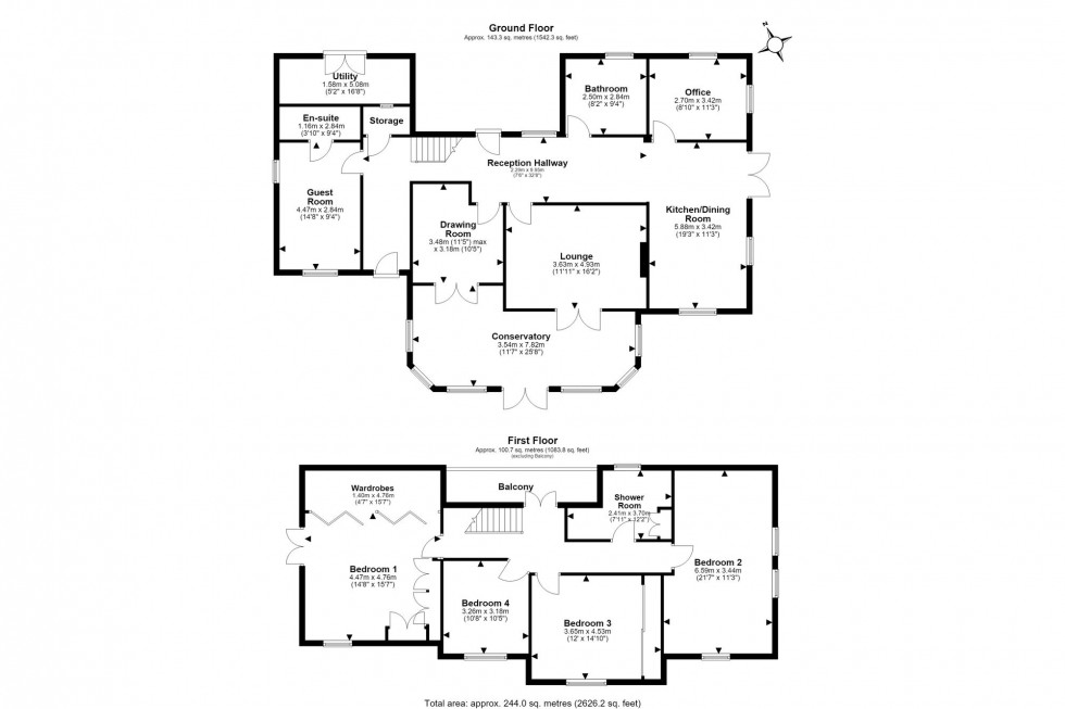 Floorplan for Tarvin Road, Frodsham, WA6