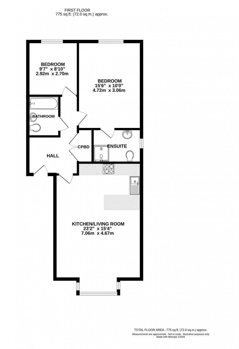 Floorplan for The Sidings, Chinley, SK23