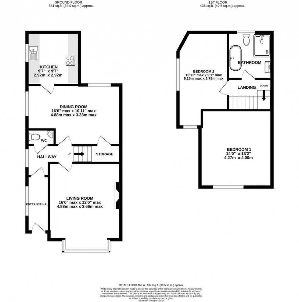 Floorplan for Knutsford Road, Alderley Edge, SK9
