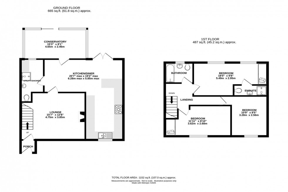 Floorplan for Beaumont Drive, Dove Holes, SK17